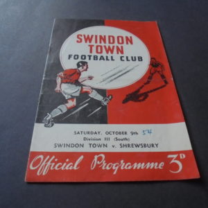 1954/55 SWINDON V SHREWSBURY