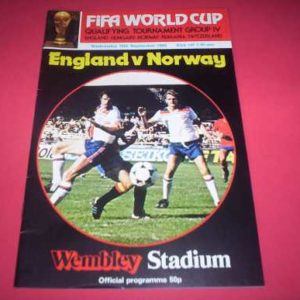 1980 ENGLAND V NORWAY