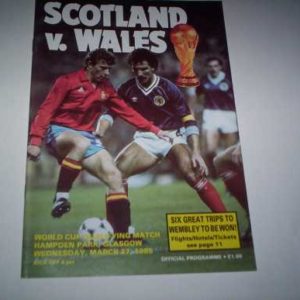 1985 SCOTLAND V WALES (WORLD CUP QUALIFIER)