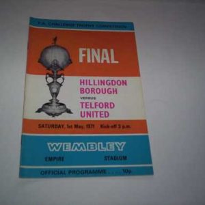 1971 HILLINGDON BOROUGH V TELFORD FA TROPHY FINAL