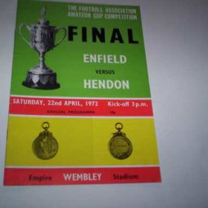 1972 ENFIELD V HENDON FA AMATEUR CUP FINAL