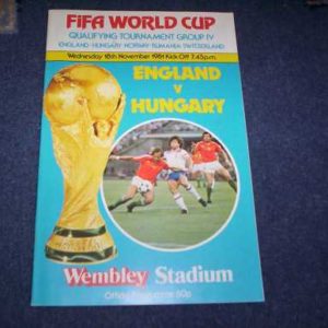 1981 ENGLAND V HUNGARY