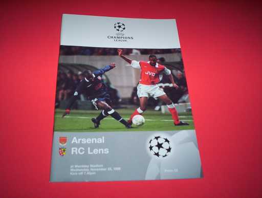 BRITISH CLUBS IN EUROPE » 1998/99 ARSENAL V RC LENS C/LGE