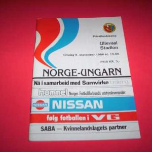 1986 NORWAY V HUNGARY