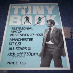 1974 MAN CITY V ALL STARS TONY BOOK
