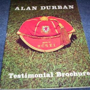 1972/73 ALAN DURBAN TESTIMONIAL BROCHURE – DERBY