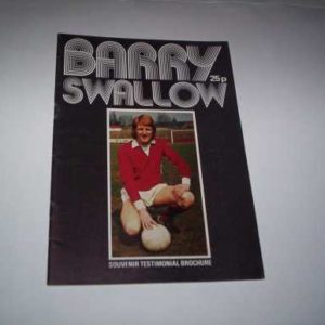 1976/77 YORK V ALL STAR XI BARRY SWALLOW SOUVENIR TESTIMONIAL BROCHURE