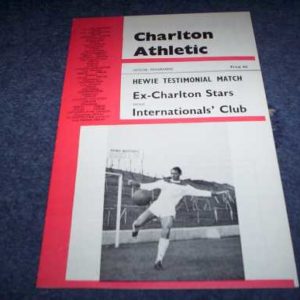 1966 CHARLTON STARS V INTERNATIONALS CLUB JOHN HEWIE