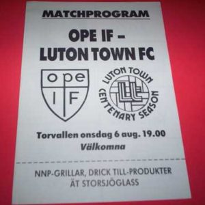 1980’s OPE IF V LUTON FRIENDLY