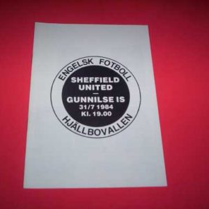 1984/85 GUNNILSE IS V SHEFFIELD UTD FRIENDLY