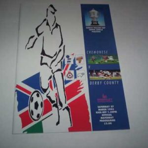 1993 CREMONESE V DERBY COUNTY ANGLO ITALIAN CUP FINAL