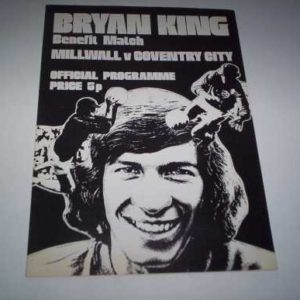 1976 MILLWALL V COVENTRY BRYAN KING TESTIMONIAL
