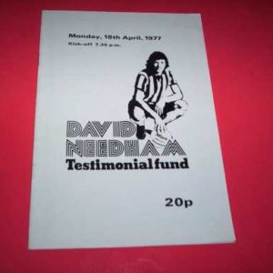 1977 NOTTINGHAM XI V MIDLANDS INTERNATIONAL XI DAVID NEEDHAM TESTIMONIAL
