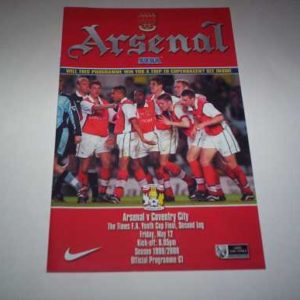 2000 ARSENAL V COVENTRY YOUTH CUP FINAL