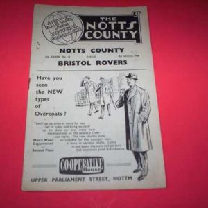 1957/58 NOTTS COUNTY V BRISTOL ROVERS