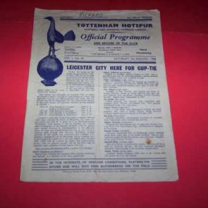1957/58 TOTTENHAM V LEICESTER FA CUP