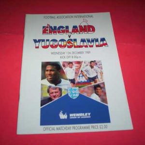 1989 ENGLAND V YUGOSLAVIA