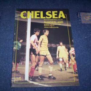 1984/85 CHELSEA V SUNDERLAND LEAGUE CUP S/F