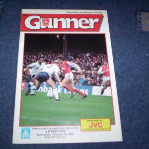 1987/88 ARSENAL V EVERTON LEAGUE CUP S/F