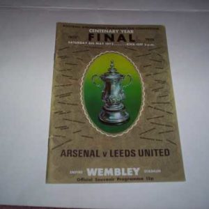 1972 ARSENAL V LEEDS FA CUP FINAL