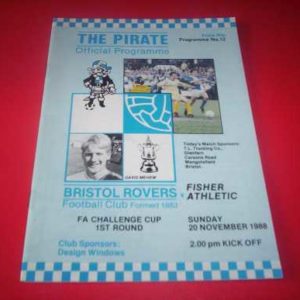 1988/89 BRISTOL ROVERS V FISHER FA CUP