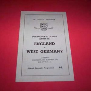 1963 ENGLAND V WEST GERMANY U23 @ LIVERPOOL