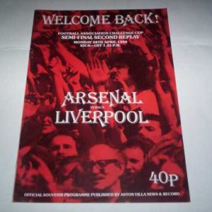 1979/80 ARSENAL V LIVERPOOL FA CUP SEMI FINAL 2ND REPLAY