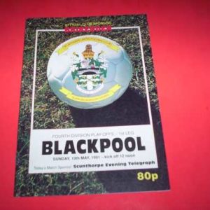 1990/91 SCUNTHORPE V BLACKPOOL PLAY OFF S/F