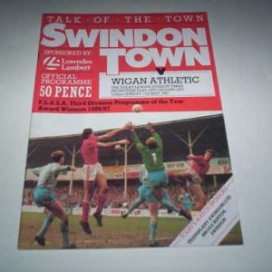1986/87 SWINDON V WIGAN PLAY OFF SEMI FINAL 2ND LEG