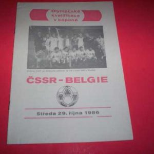 1986 CSSR V BELGIUM