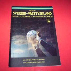 1985 SWEDEN V WEST GERMANY