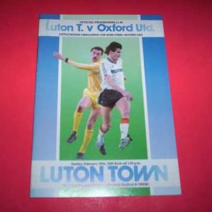 1987/88 LUTON V OXFORD LEAGUE CUP SEMI FINAL 2ND LEG