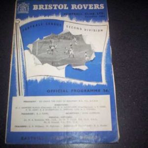 1954/55 BRISTOL ROVERS V LUTON TOWN