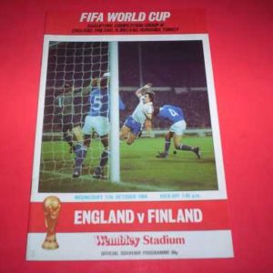 1984 ENGLAND V FINLAND
