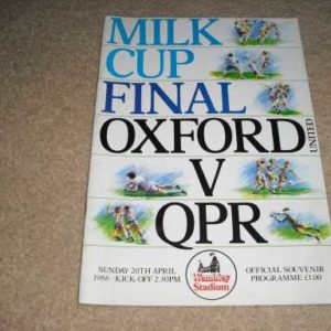 1986 OXFORD V QPR LEAGUE CUP FINAL