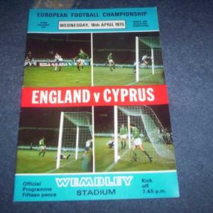1975 ENGLAND V CYPRUS