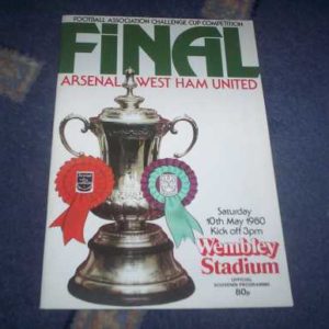 1980 ARSENAL V WEST HAM FA CUP FINAL