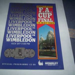 1988 LIVERPOOL V WIMBLEDON FA CUP FINAL