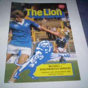 1980/81 MILLWALL V KIDDERMINSTER HARRIERS (FA CUP REPLAY)