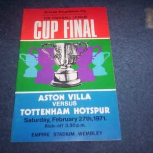 1971 ASTON VILLA V TOTTENHAM LEAGUE CUP FINAL