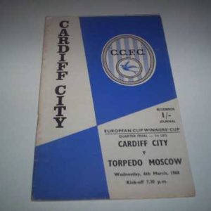 1967/68 CARDIFF CITY V TORPEDO MOSCOW