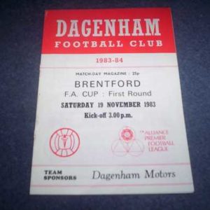 1983/84 DAGENHAM V BRENTFORD FA CUP