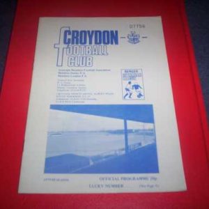 1979/80 CROYDON V MILLWALL FA CUP