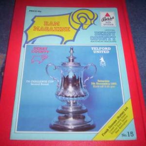 1985/86 DERBY COUNTY V TELFORD FA CUP