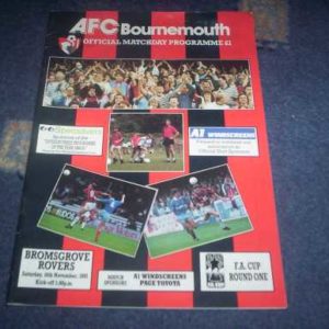 1991/92 BOURNEMOUTH V BROMSGROVE FA CUP