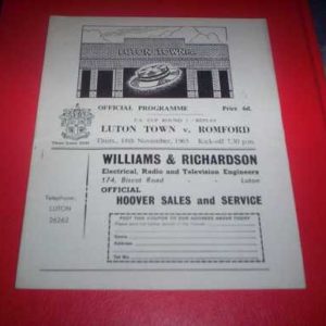 1965/66 LUTON V ROMFORD FA CUP REPLAY
