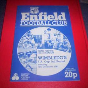 1981/82 ENFIELD V WIMBLEDON FA CUP