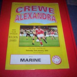 1992/93 CREWE V MARINE FA CUP