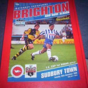 1996/97 BRIGHTON V SUDBURY TOWN FA CUP REPLAY
