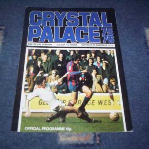 1975/76 CRYSTAL PALACE V WALTON AND HERSHAM FA CUP